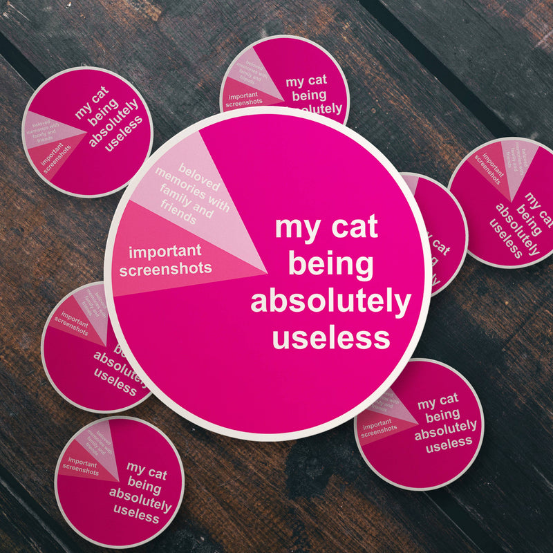 Cat Being Useless Sticker