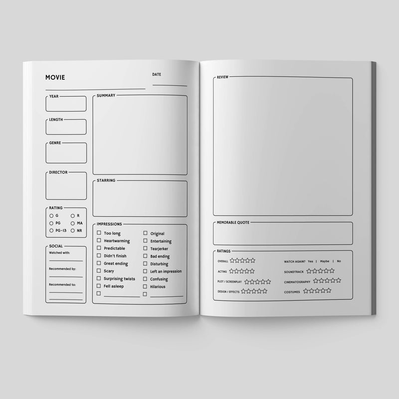 Movies Remembered: A Movie Logbook