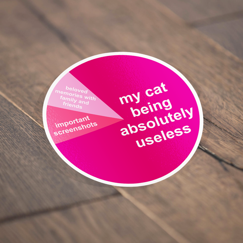 Cat Being Useless Sticker