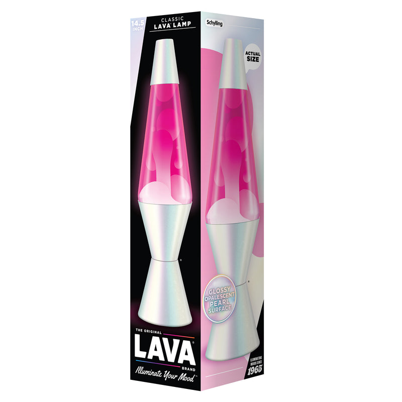 14.5" Lava Lamp - Opalescent/White/Pink