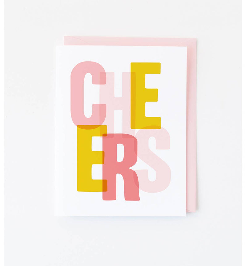 Cheers Block Letter Card