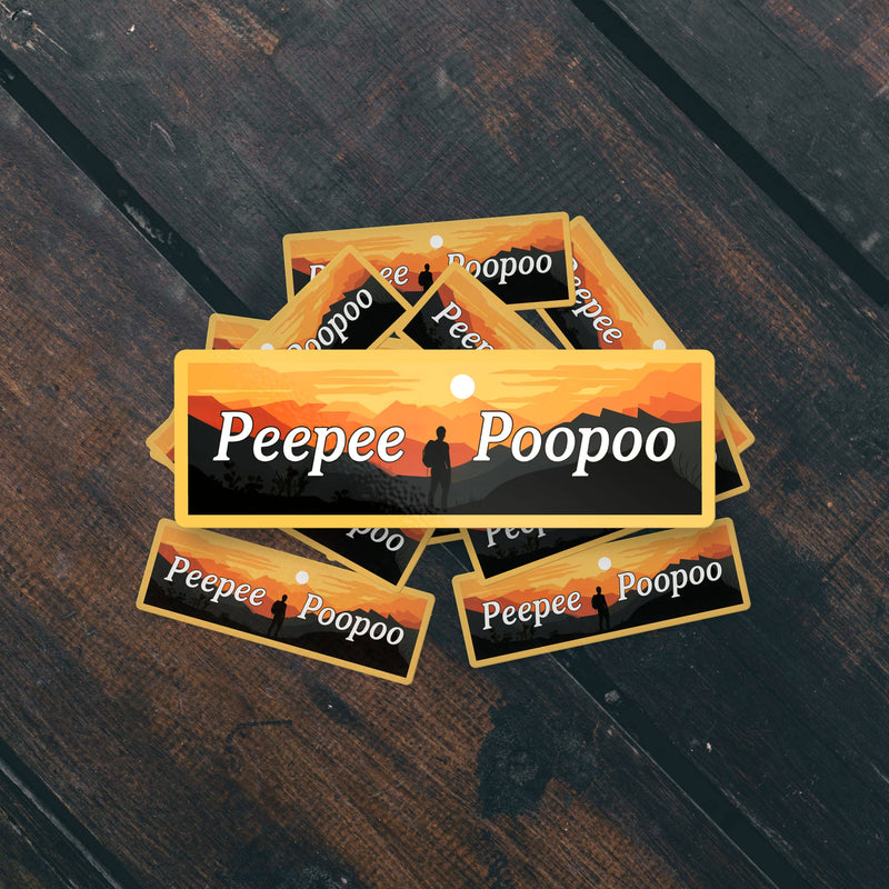 Peepee Poopoo Sunset Meme Bumper Sticker