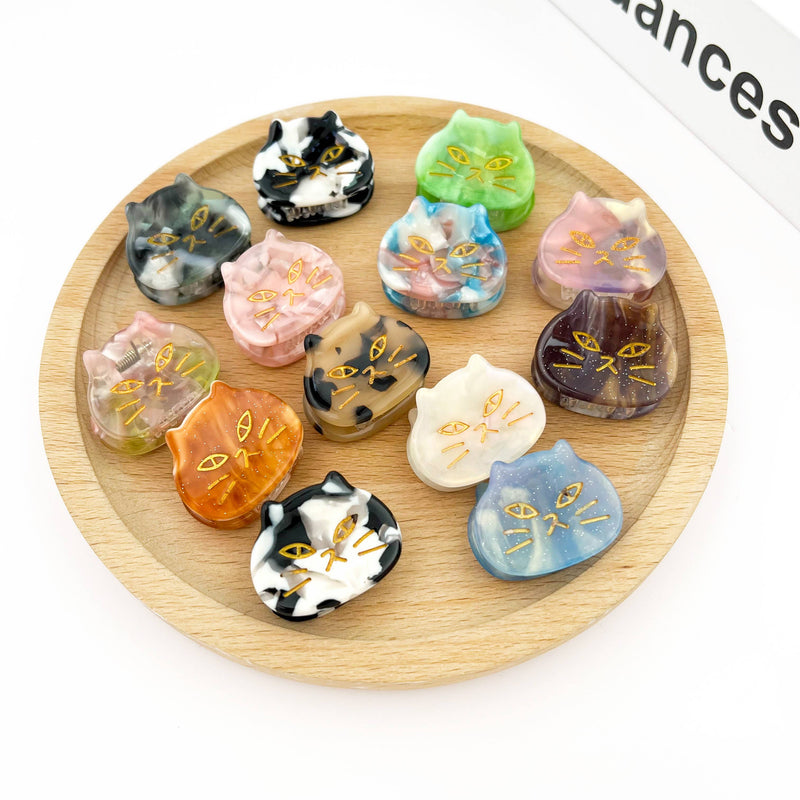 Mini Cat Face Hair Clip (Assorted)