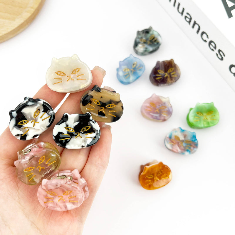 Mini Cat Face Hair Clip (Assorted)