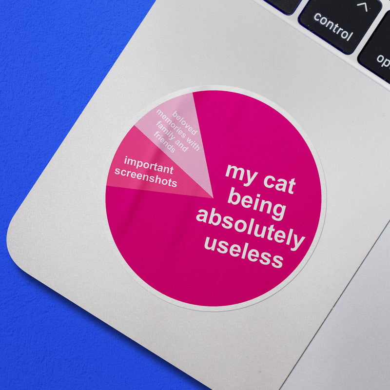 Cat Being Useless Sticker