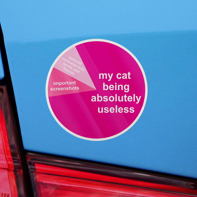 Cat Being Useless Sticker