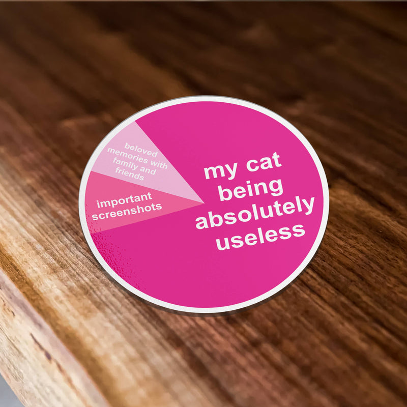 Cat Being Useless Sticker