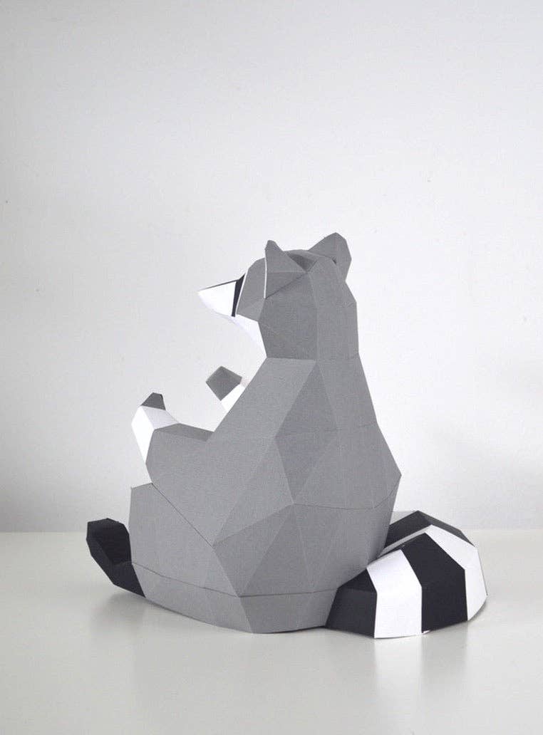 Raccoon 3D Paper Craft Kit