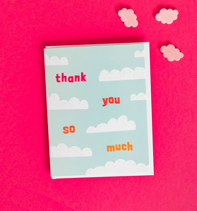 Thank You So Much Clouds Card