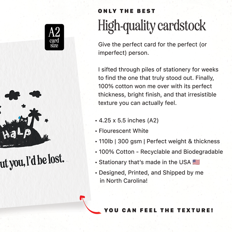 Lost Without You Greeting Card