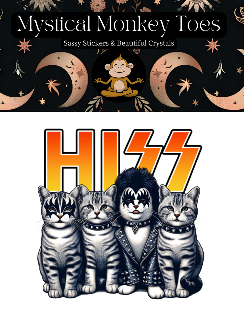 Hiss Rocker Cats Sticker