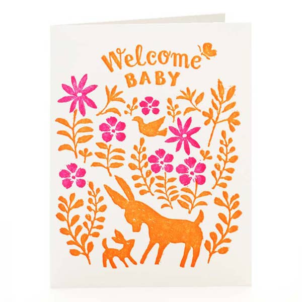 Welcome Baby Otomi Card