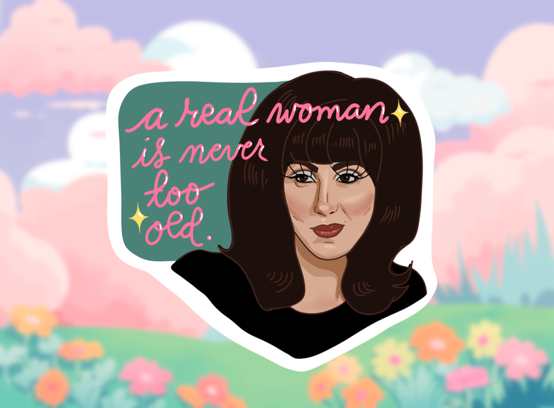 Cher Never Too Old Sticker