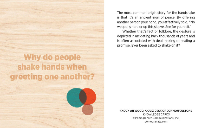 Knock on Wood: A Quiz Deck of Common Customs