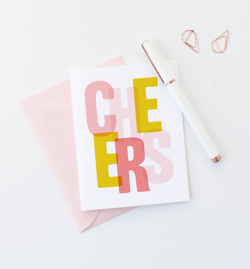 Cheers Block Letter Card