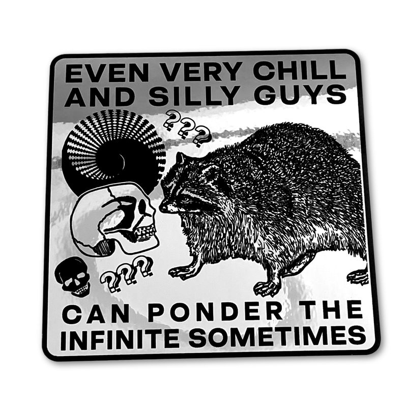 Ponder the Infinite Chrome Sticker