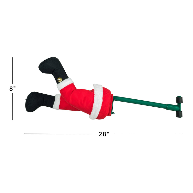 Animated Treeside Kicker - 16" Santa