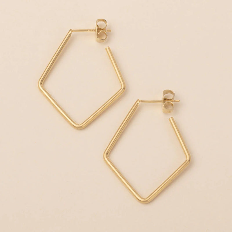 Orion Diamond Hoop Earrings - Gold
