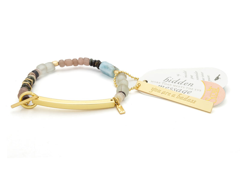 Hidden Message Bracelet - Gold