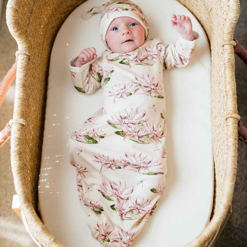 Firefly Newborn Bamboo Gown & Hat Set