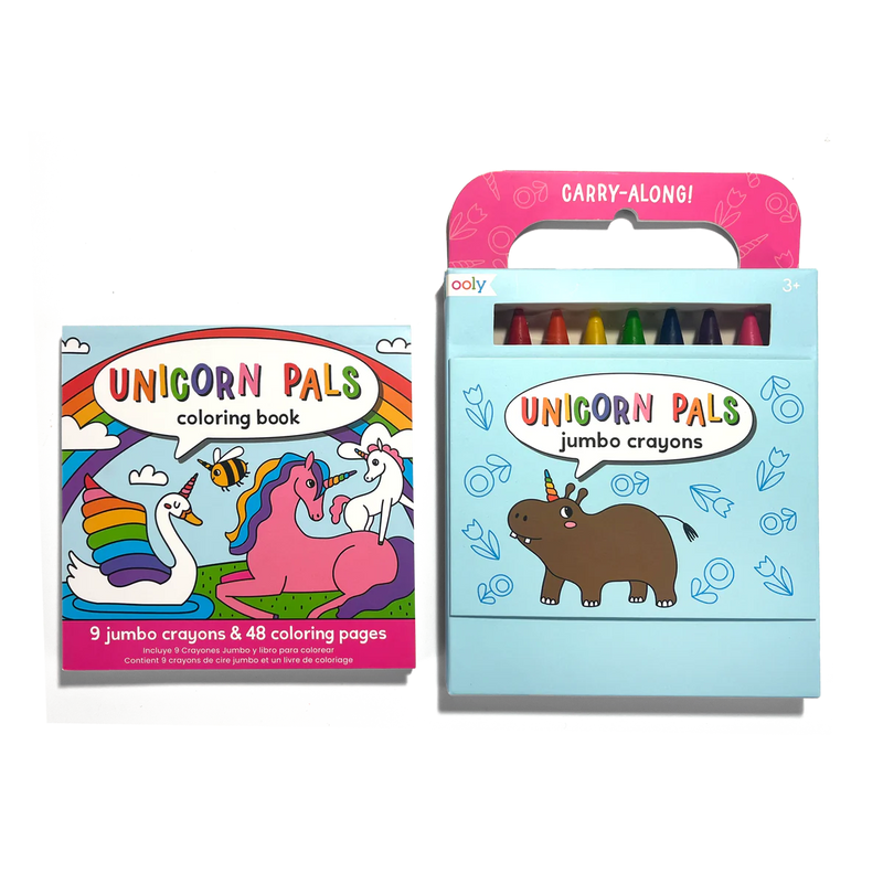 Unicorn Carry-Along Crayon & Coloring Book Kit