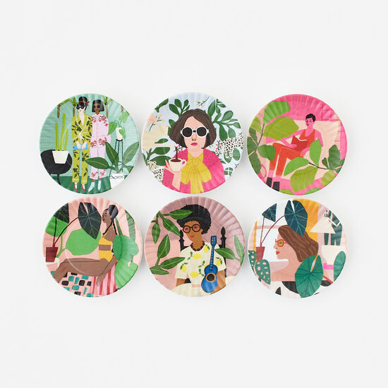 Women "Paper" Coaster, Set of 6