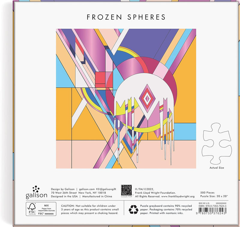 Frank Lloyd Wright Frozen Spheres 500 Piece Foil Puzzle