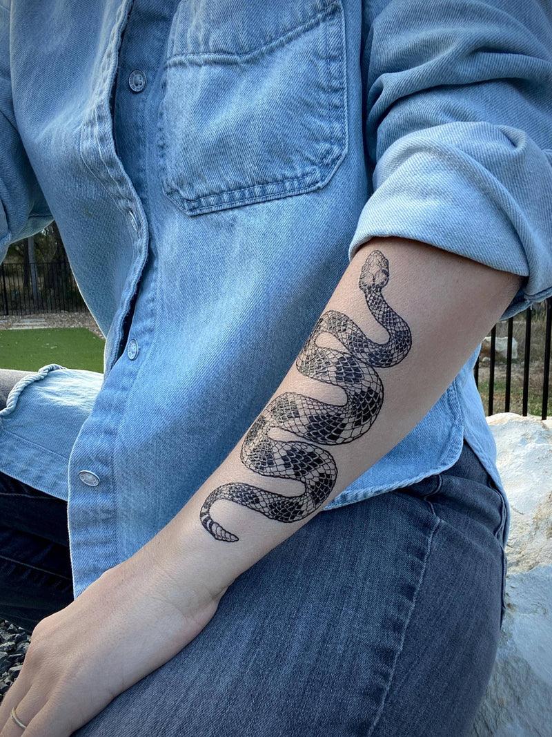 Rattlesnake Temporary Tattoo