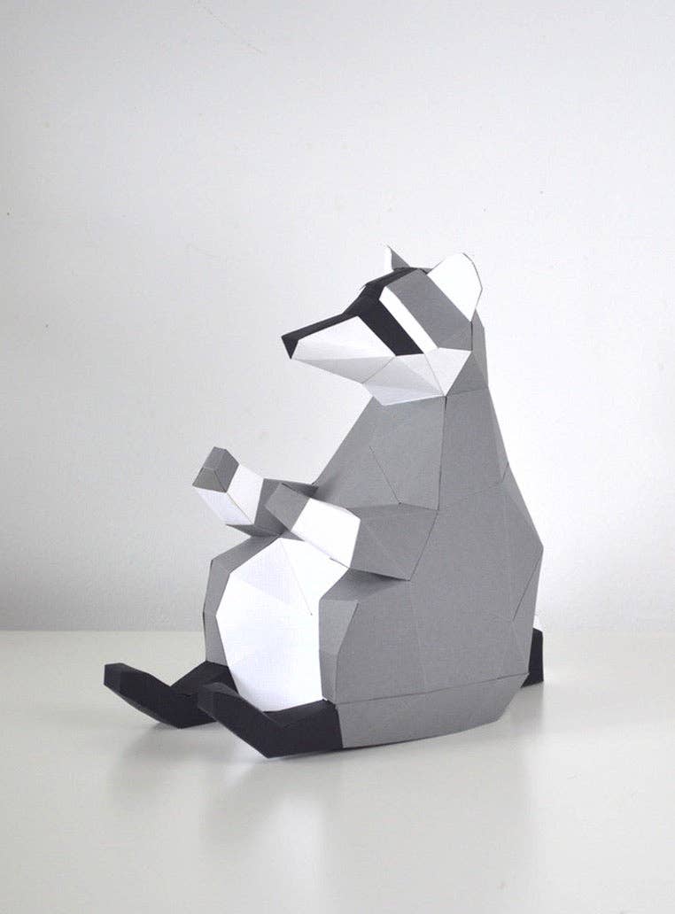 Raccoon 3D Paper Craft Kit