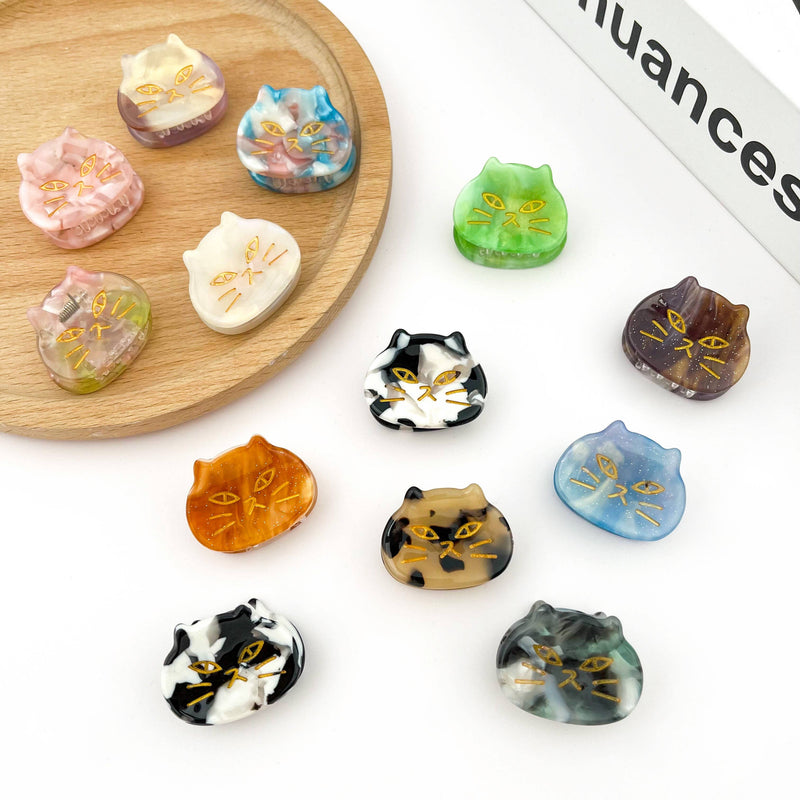 Mini Cat Face Hair Clip (Assorted)