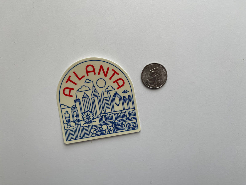 Atlanta City Skyline Sticker