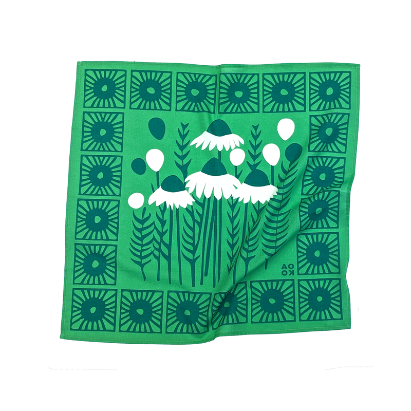 Green Coneflower Bandana