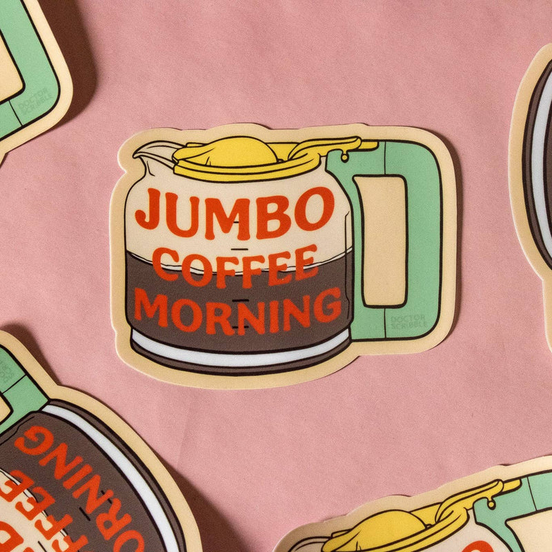 Jumbo Coffee Morning Sticker