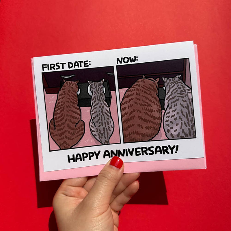 Greeting Card - First Date VS Now