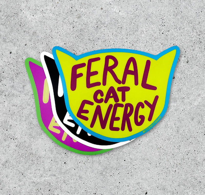 Feral Cat Energy Sticker