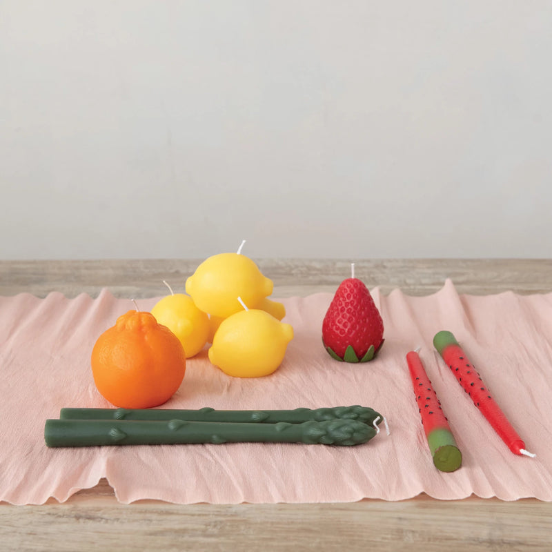 Unscented Asparagus-Shaped Taper Candles