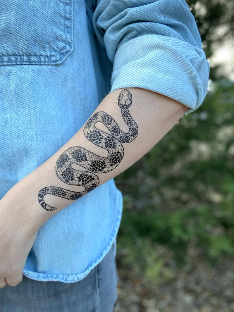 Rattlesnake Temporary Tattoo