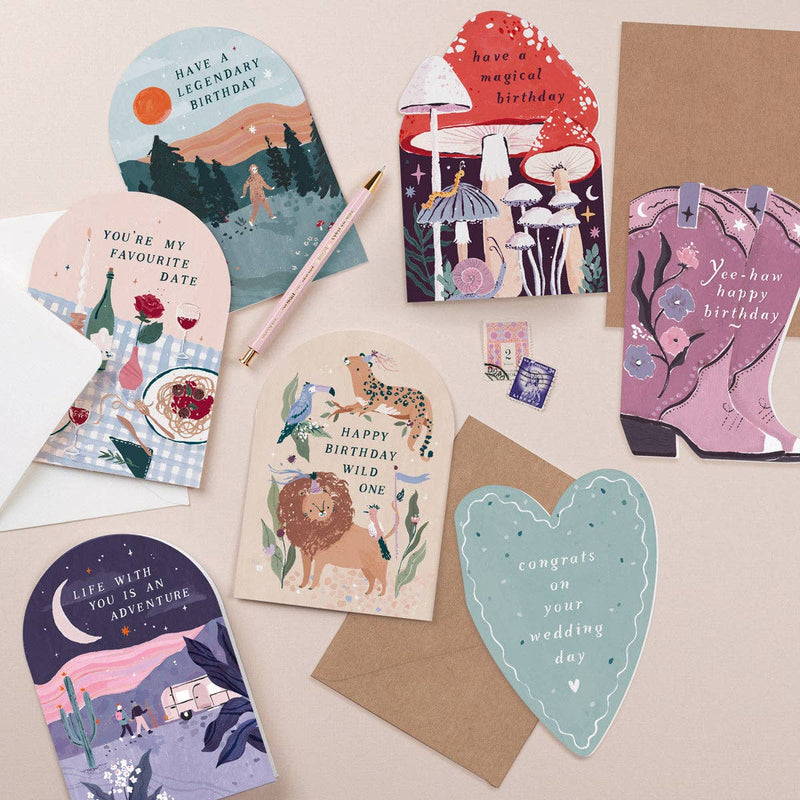 Heart-Shaped Congrats Wedding Card