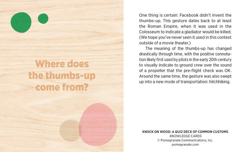 Knock on Wood: A Quiz Deck of Common Customs