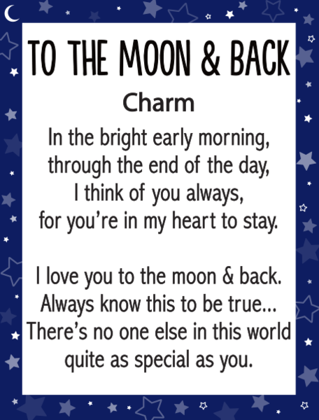 I Love You to the Moon and Back Charm
