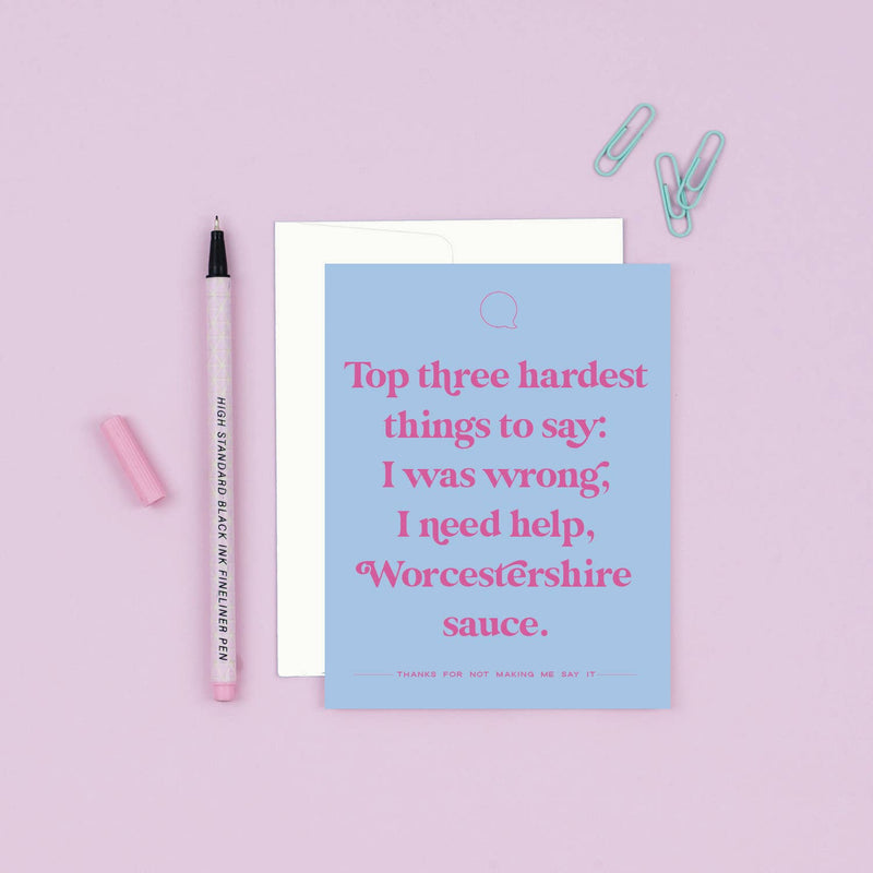 Hardest to Say Greeting Card