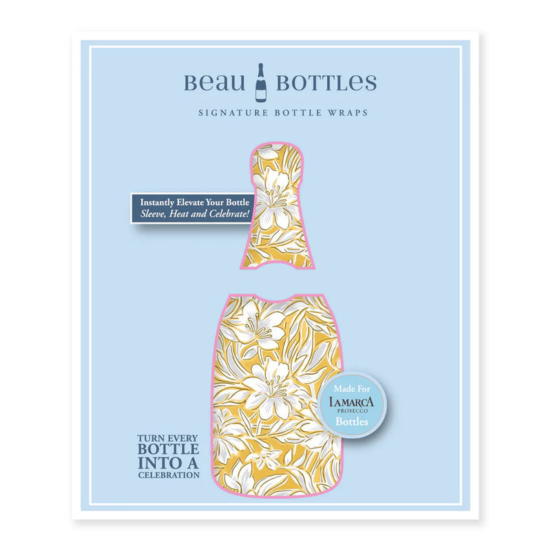 Beau Bottles Grandmillenial Gold Flower Wrap - La Marca Edition