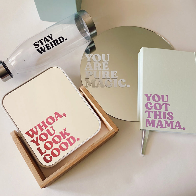 Whoa, You Look Good Mirror Mantra Decal