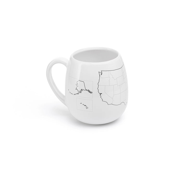 Fill-In USA Map Traveler Mug