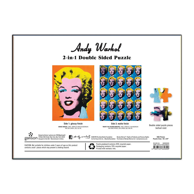 Andy Warhol Marilyn Double-Sided 500 Piece Puzzle