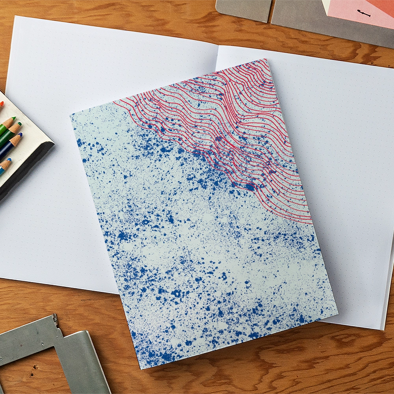 Wavy Lines Softcover Medium Sketchbook