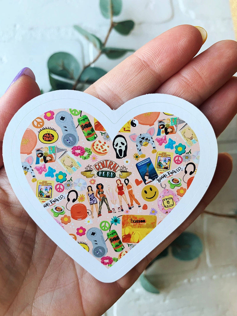 90s Kid Heart Sticker