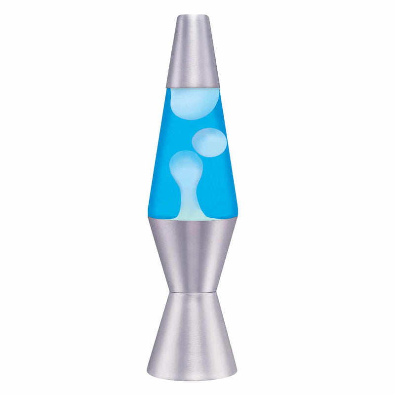 11.5" Lava Lamp White/Blue/Silver