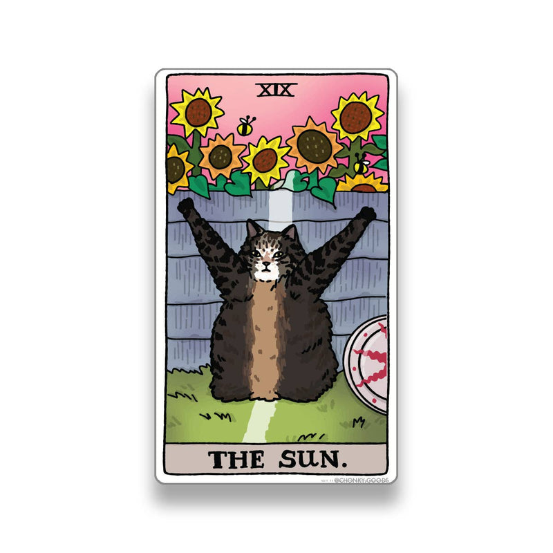 The Sun Tarot Cat Meme Sticker