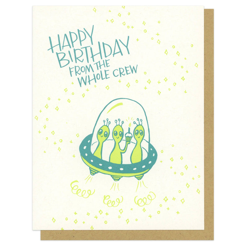Birthday Aliens Card